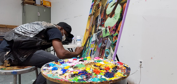 artist doing a painting