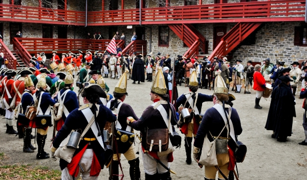 Revolutionary army reenactment