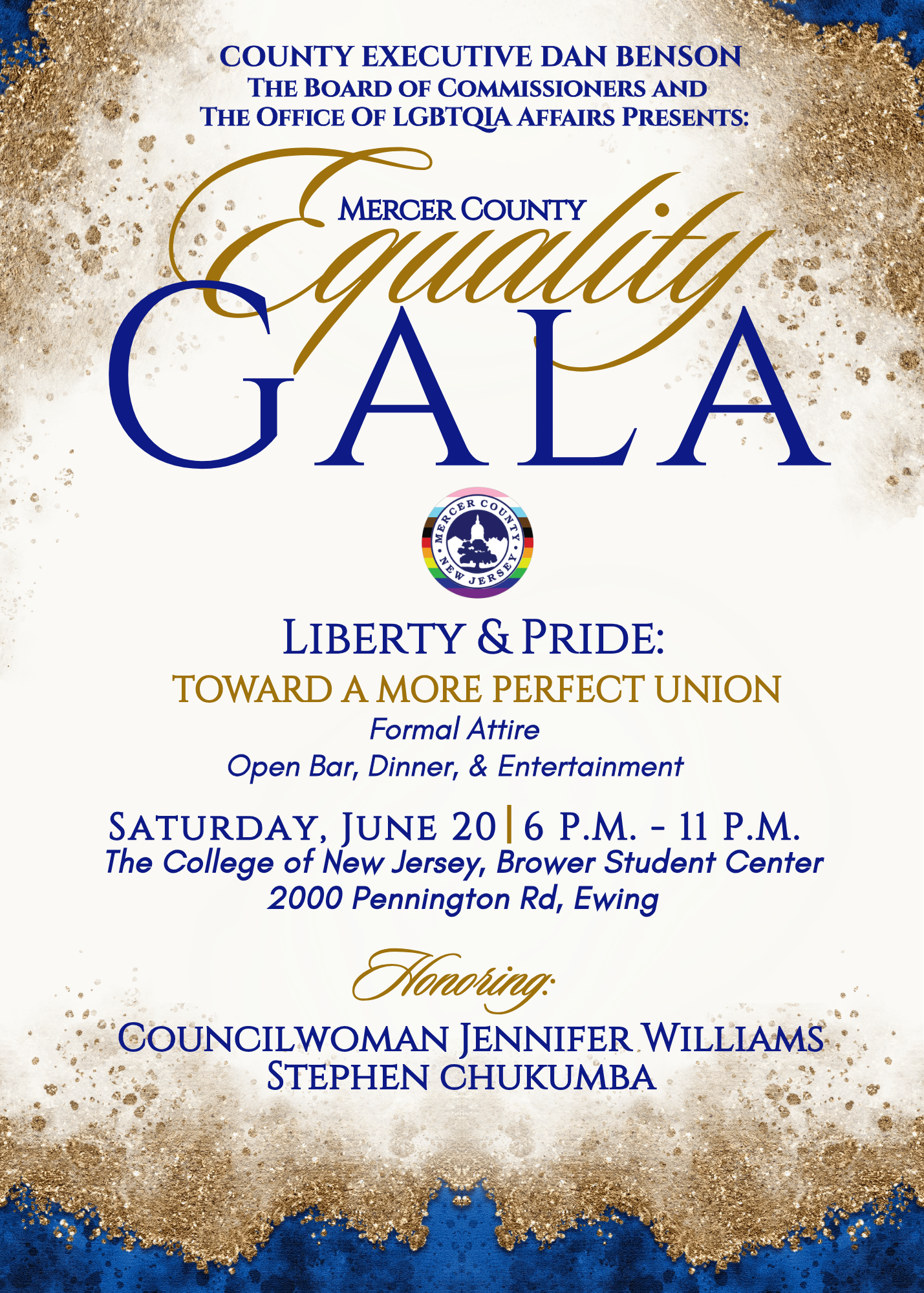 2026 Mercer County Equality Gala: Liberty & Pride Towards a More Perfect Union