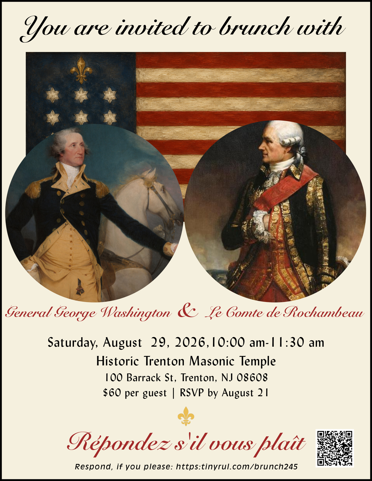 Trenton Rochambeau weekend brunch flier 2026