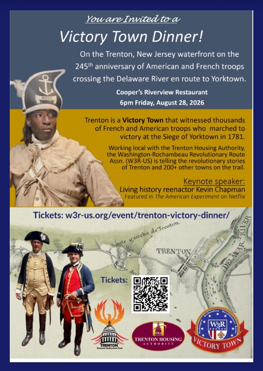 Flier for Trenton Victory Town Dinner in Trenton New Jersey 2026