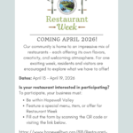 Hopewell Township's 2026 Restaurant Week